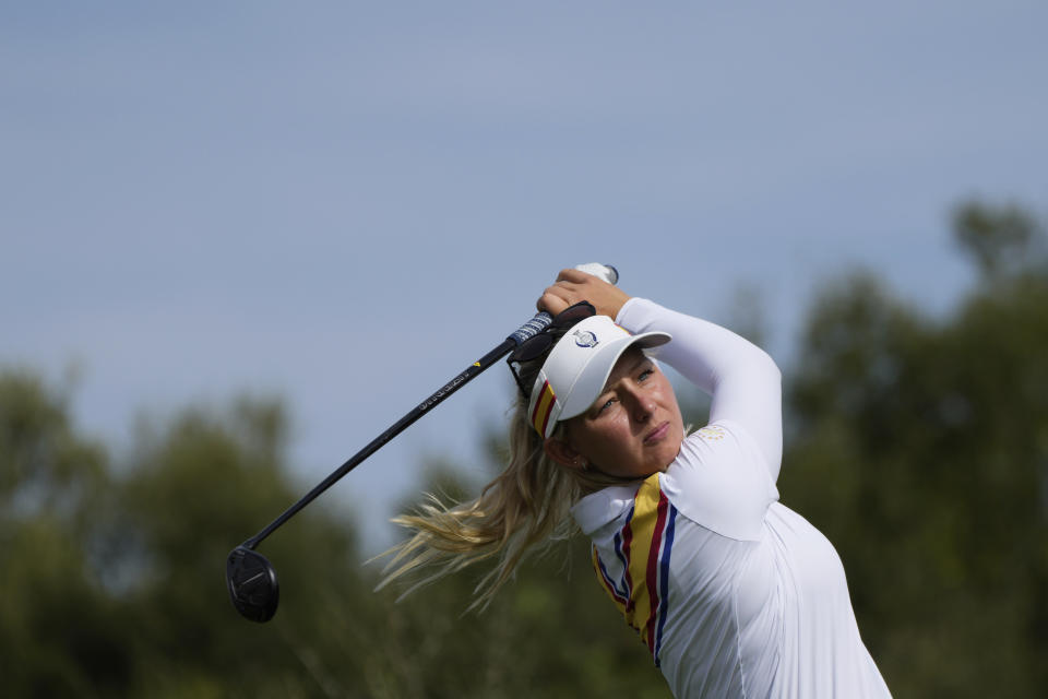 Emily Pedersen is the first person to hit a hole-in-one at the Solheim Cup since 2013.