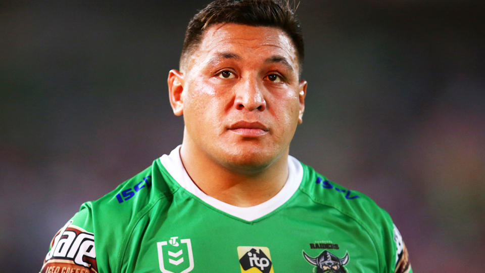 Josh Papalii, pictured here during the 2019 grand final for Canberra.