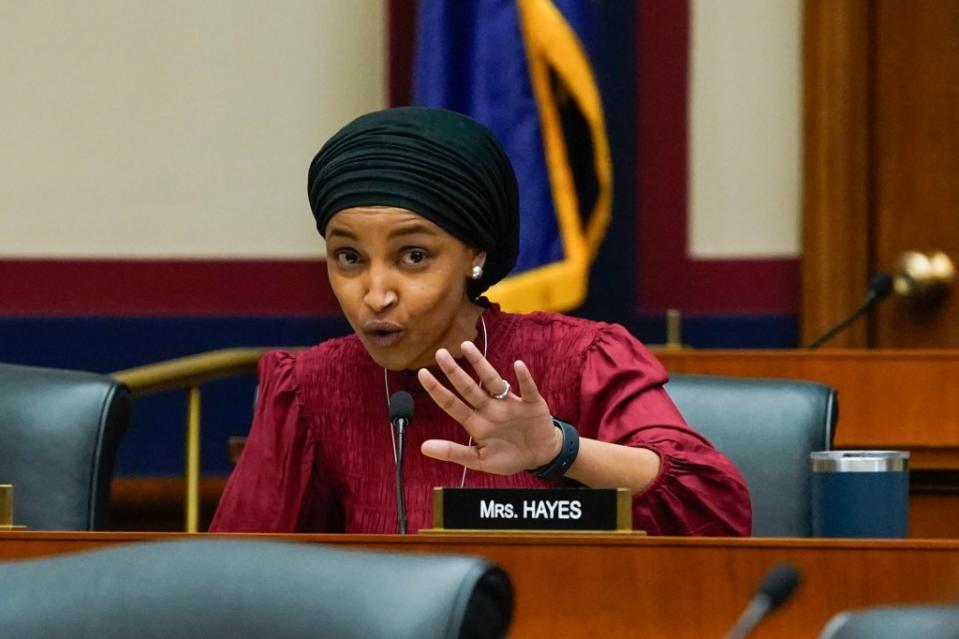 Ilhan Omar’s daughter was suspended from Barnard College. AFP via Getty Images