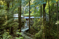 This photo provided by Portland Japanese Garden shows their Cultural Village and its entry garden. (James Florio/Portland Japanese Garden via AP)