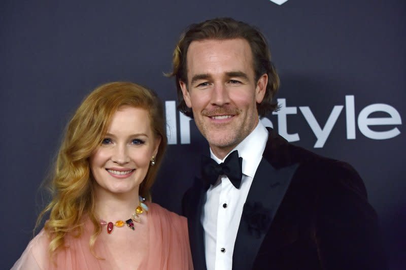 James Van Der Beek (R) shared a tribute to his wife, Kimberly Van Der Beek, on their 13th wedding anniversary. File Photo by Christine Chew/UPI