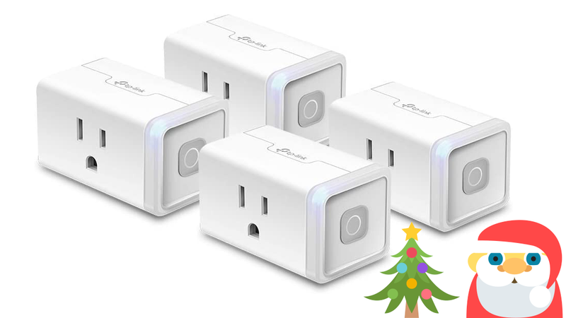 A photo of a four pack of smart plugs 