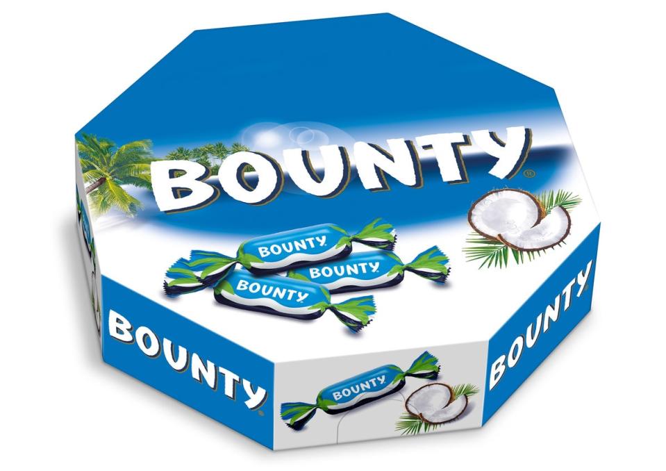 Bounty is getting its day in the sun after being left out of Celebrations boxes last year (Mars)