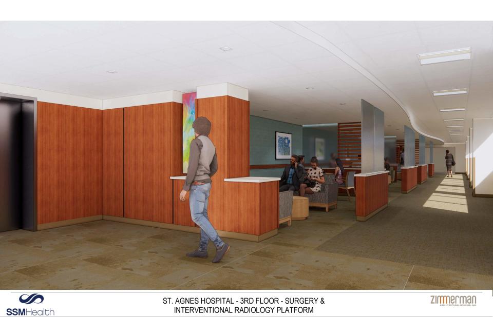 The SSM Health Dale Michels Heart & Vascular Care expansion will include new semi-private family waiting areas. The project is partially funded with donations from the Michels family in honor of the brothers' late father.