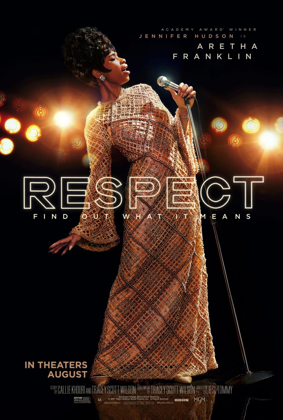 The official poster for "Respect," starring Jennifer Hudson.