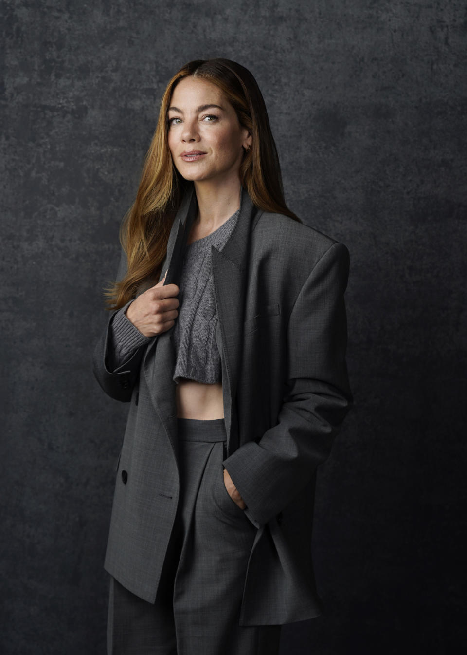 Actor Michelle Monaghan poses for a portrait to promote the Netflix limited series "Echoes," Monday, Aug. 15, 2022, in Los Angeles. (AP Photo/Chris Pizzello)