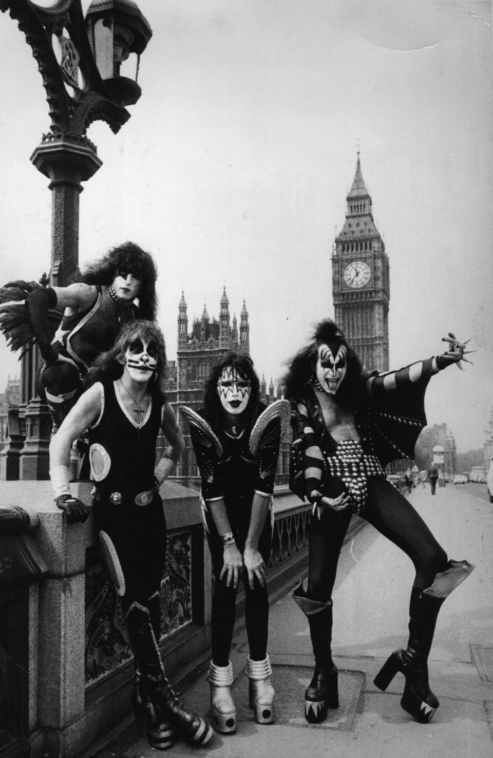 London, 1976: The band take in the sights of the capital (Getty Images)