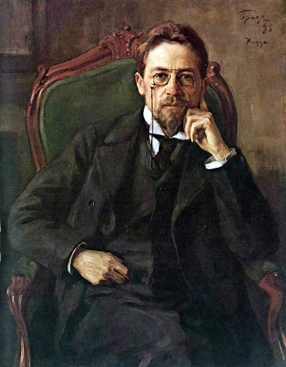 Portrait of playwright Anton Chekhov by Osip Braz, 1898.