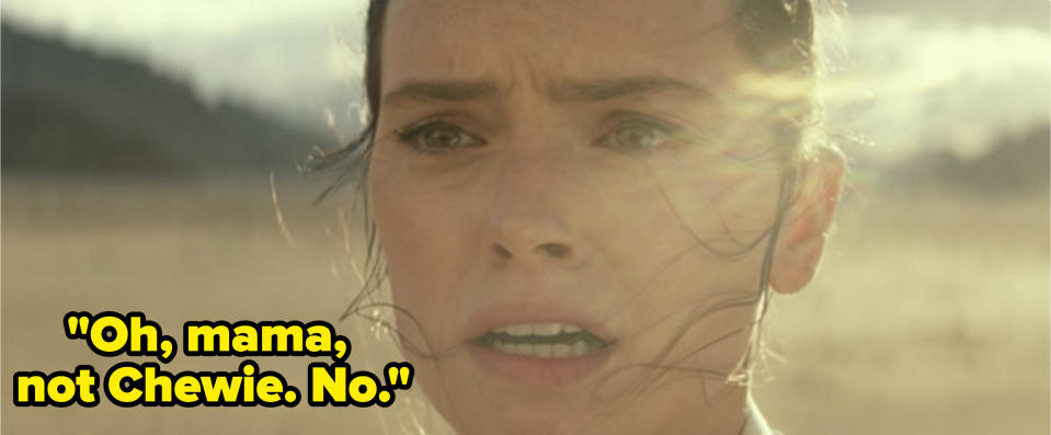 Rey thinks she blew up Chewbacca's ship