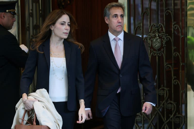 Michael Cohen departs home to testify in Republican presidential candidate and former U.S. President Donald Trump's criminal trial in New York