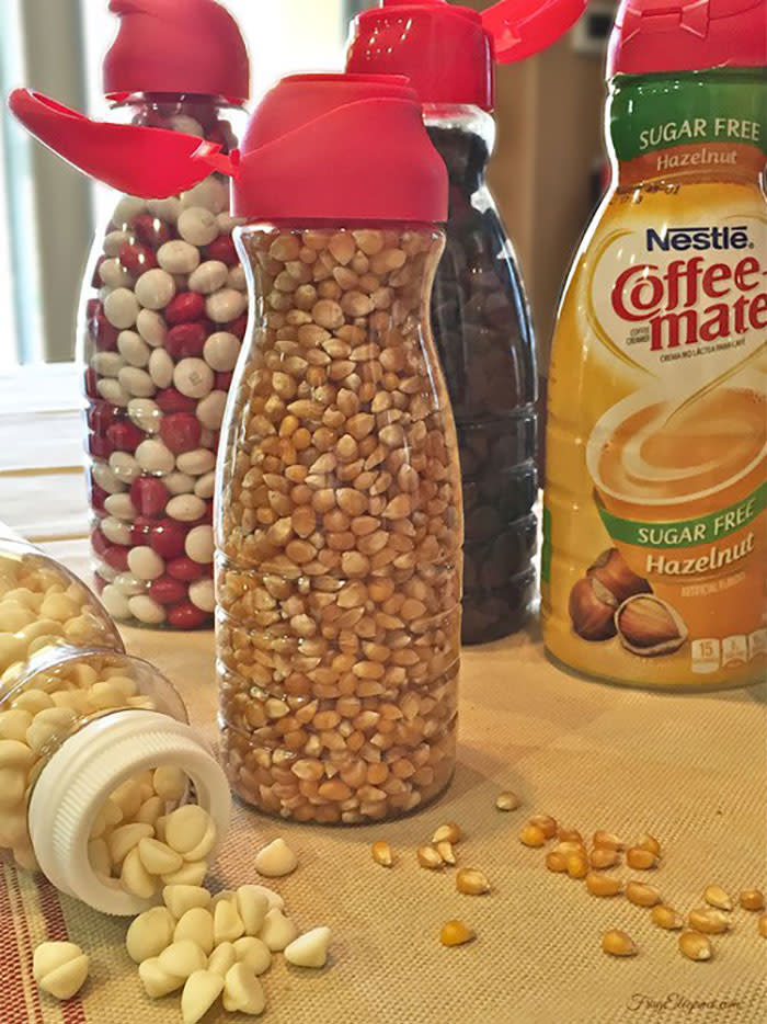 Turn Coffee Creamer Containers into Food Storage