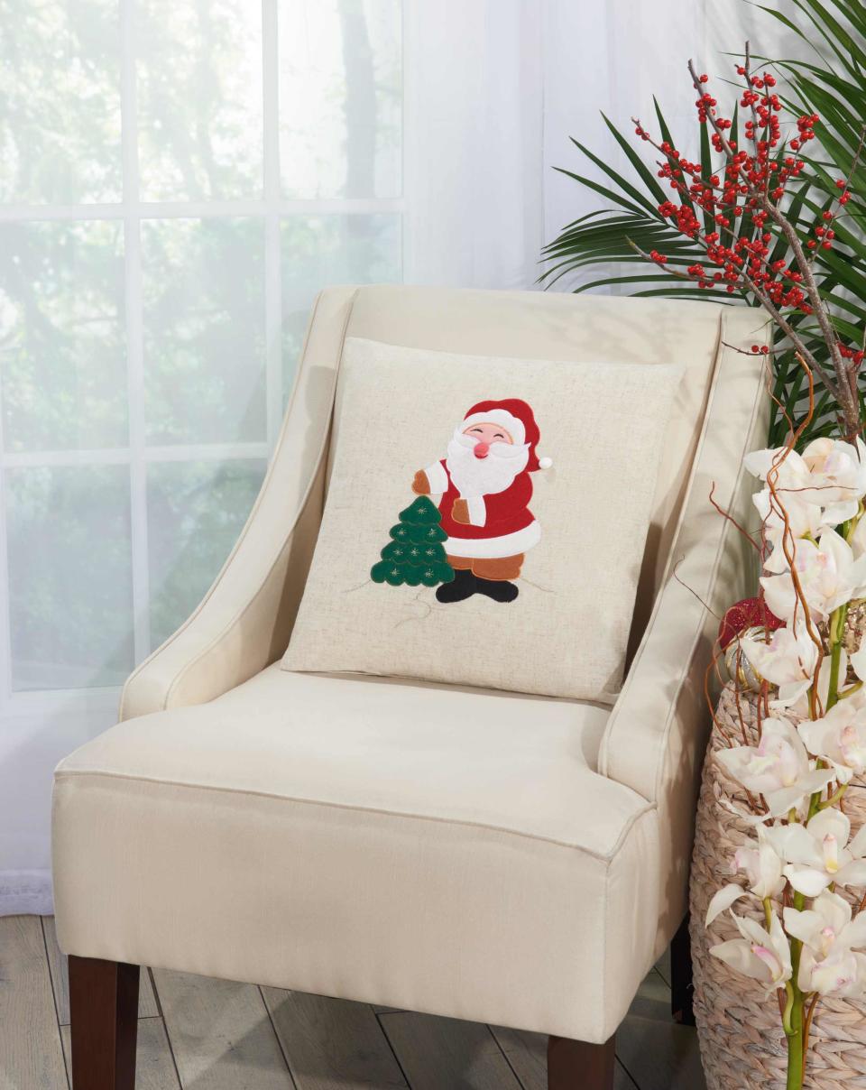 Nourison Home Santa Decorative Throw Pillow. (Photo: Walmart)