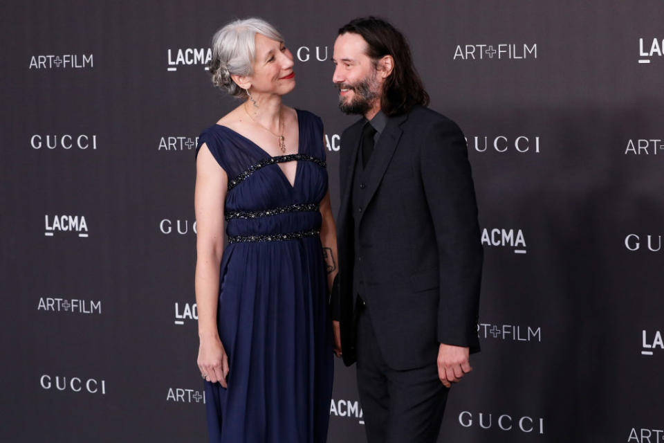 Closeup of Alexandra Grant and Keanu Reeves