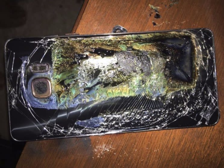 The ill-fated Galaxy Note 7 handset reportedly caught fire and exploded on numerous occassions