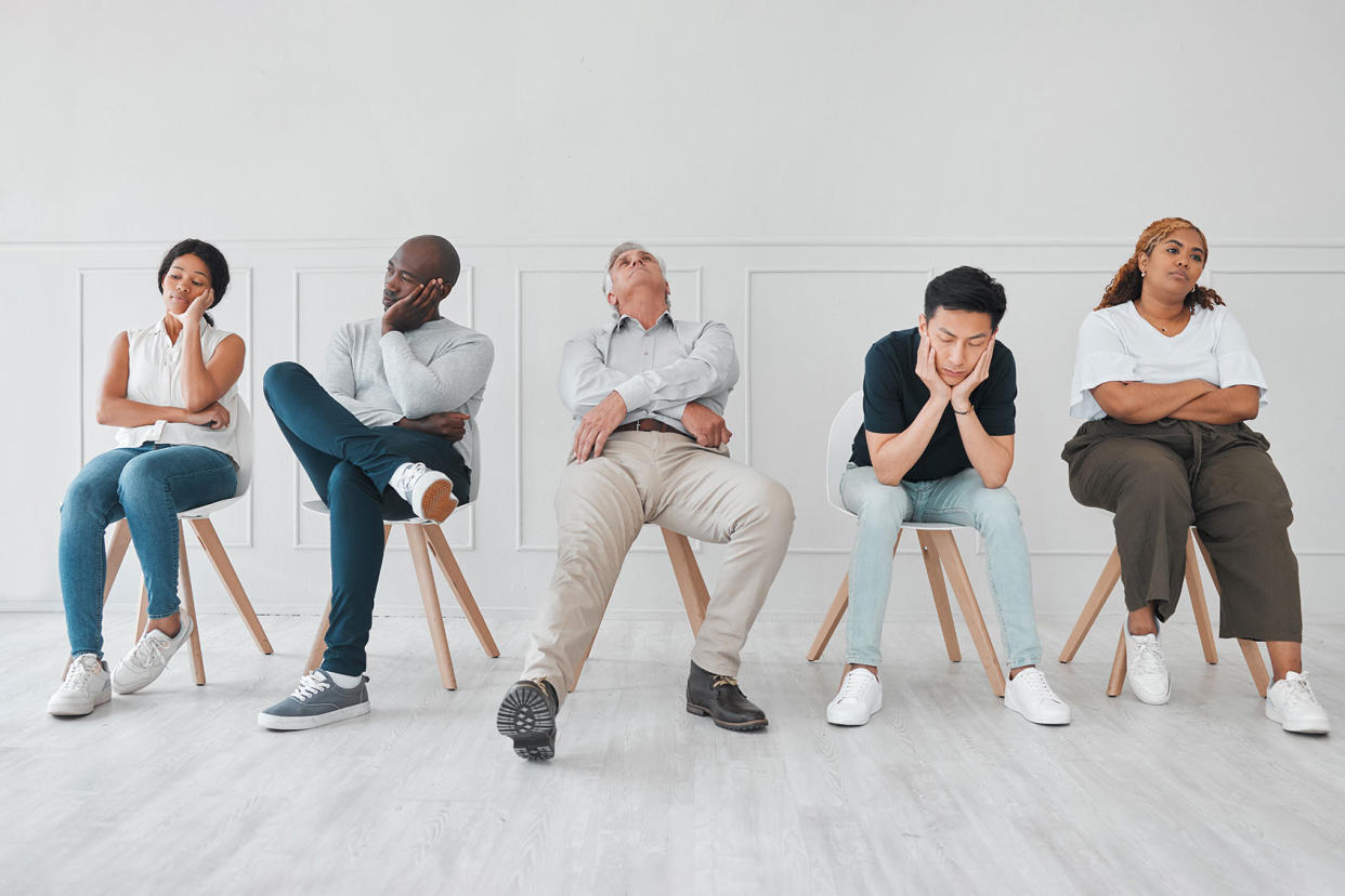 Group of tired people Getty Images/PeopleImages