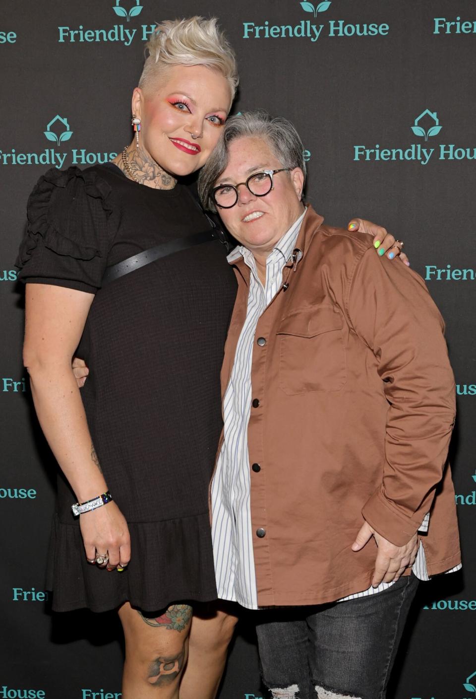 LOS ANGELES, CALIFORNIA - JULY 16: (L-R) Aimee Hauer and Rosie O'Donnell attend FRIENDLY HOUSE LA Comedy Benefit, hosted by Rosie O'Donnell, at The Fonda Theatre on July 16, 2022 in Los Angeles, California. (Photo by Amy Sussman/Getty Images)
