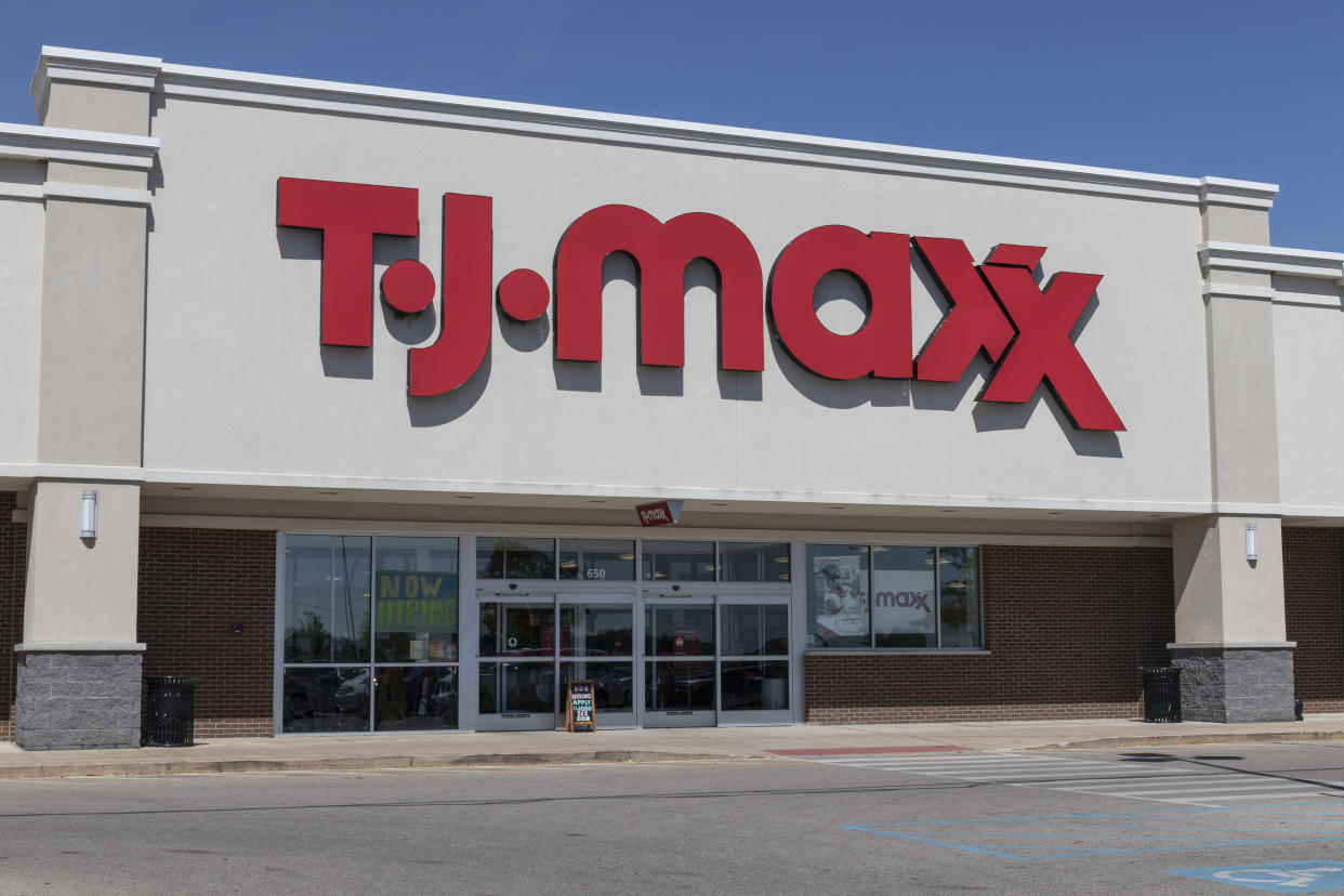 Warsaw - Circa June 2021: T.J. Maxx Retail Store Location. T.J Maxx is a discount retail chain featuring stylish brand-name apparel, shoes and accessories