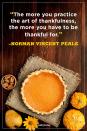 <p>“The more you practice the art of thankfulness, the more you have to be thankful for.”</p>