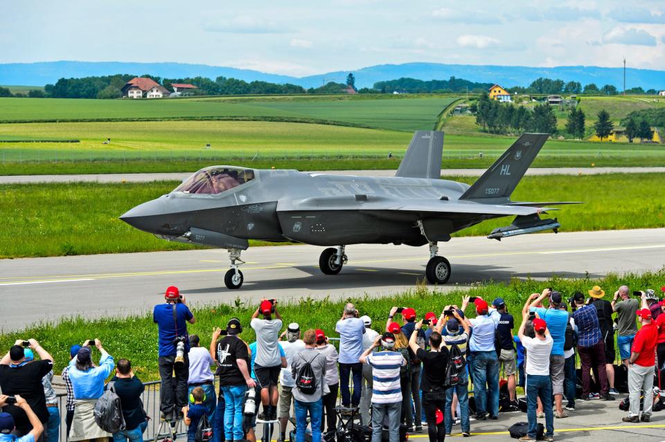 US F-35 fighter jet in Switzerland