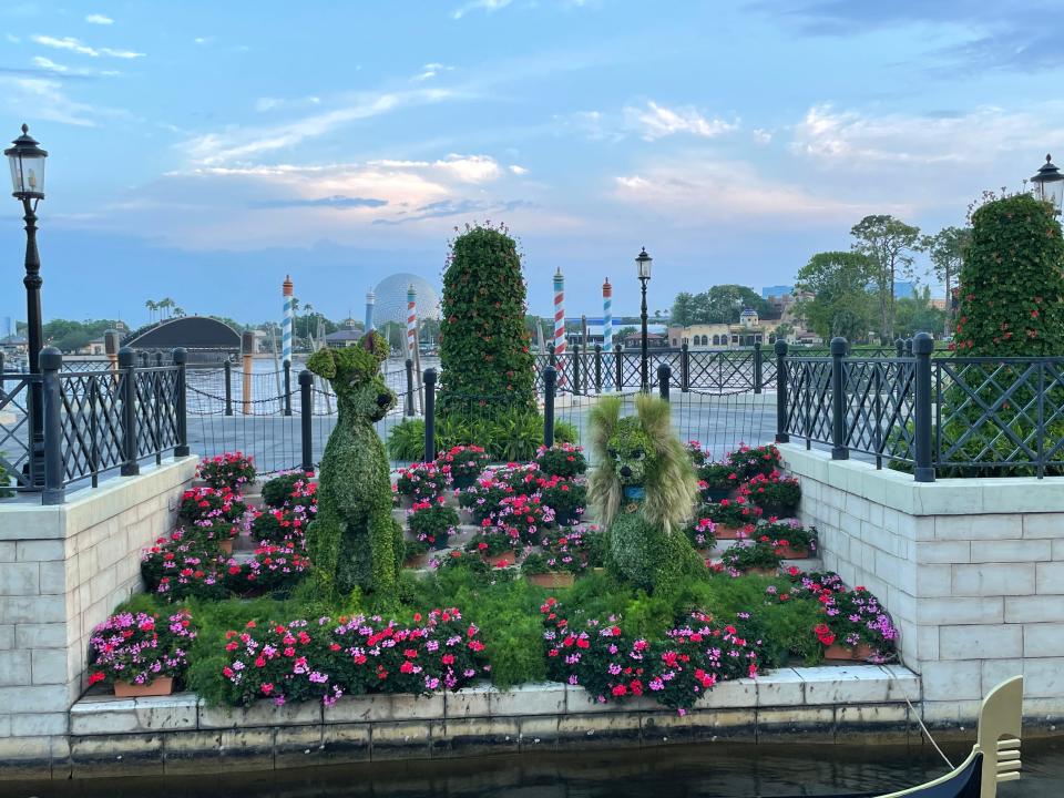 Mystee Disney wedding during the flower and garden festival at epcot