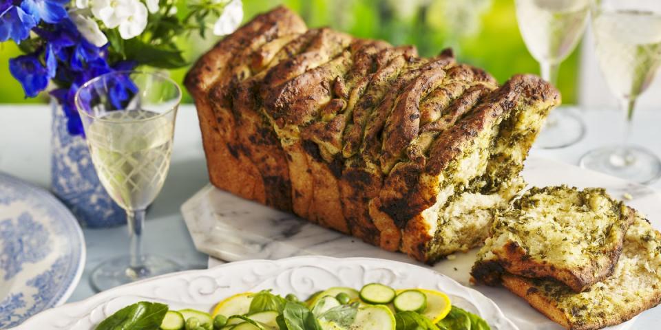 wild garlic tear and share bread