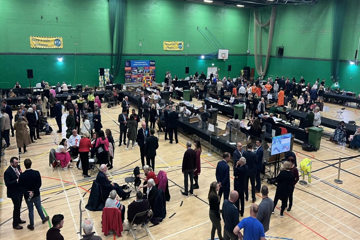 The local elections count at Castle Leisure Centre in Bury in May last year <i>(Image: Newsquest)</i>