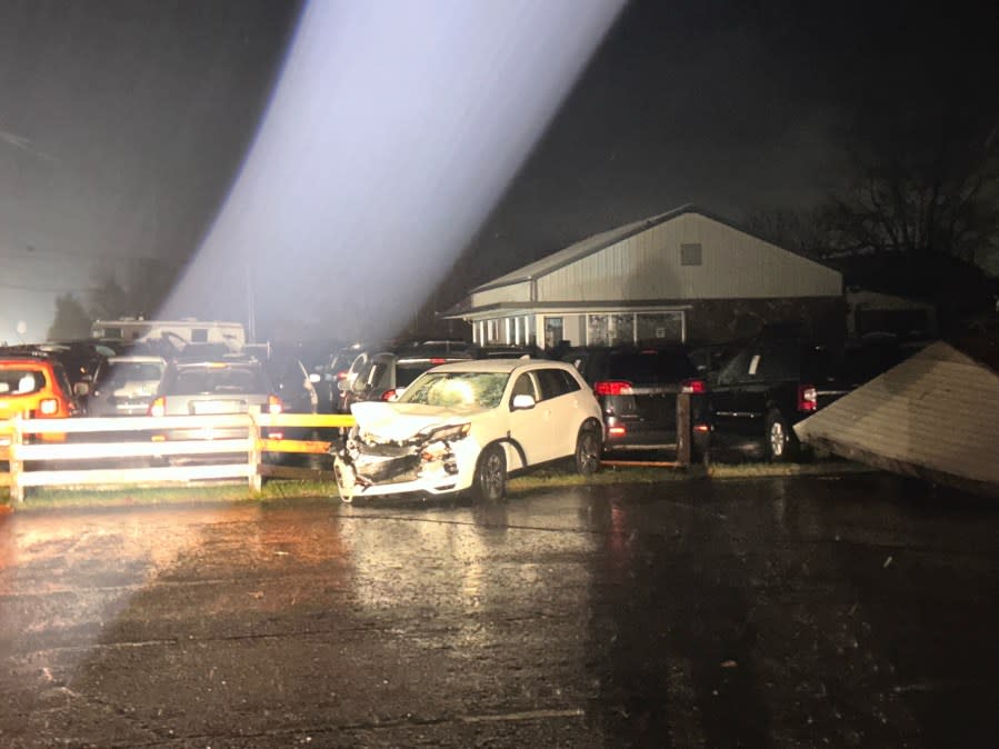 Storm Damage – Gallatin Pike New Shackle Island Road (Photo: WKRN)