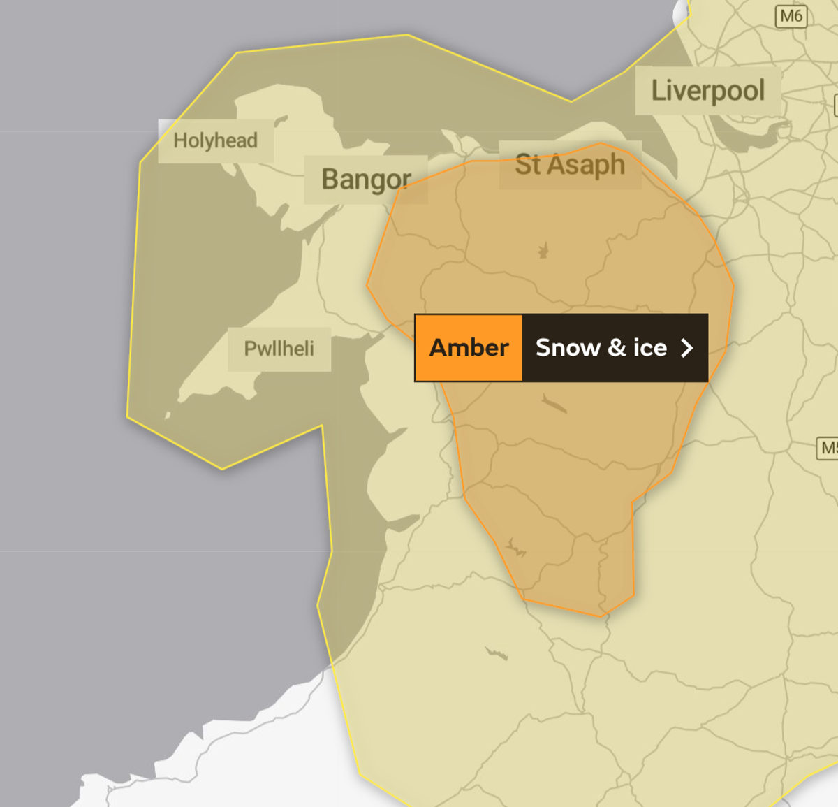 Yellow and amber warnings issued across Wales for Friday 10th March (The Met Office)