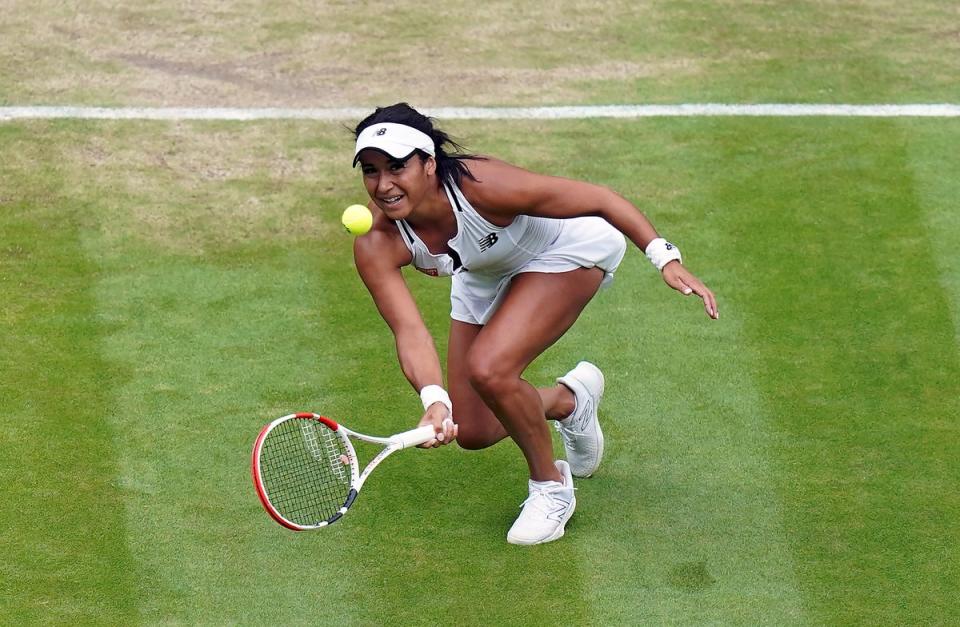 Heather Watson bowed out in straight sets (Adam Davy/PA) (PA Wire)