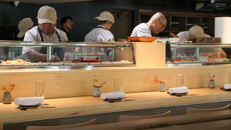 Dine at the sushi counter