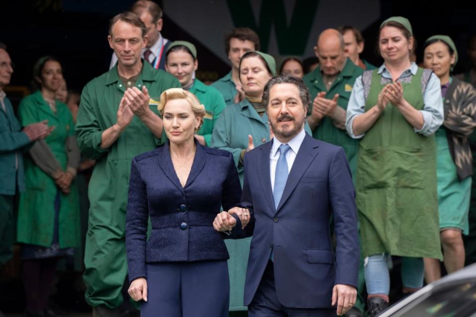 Kate Winslet as Chancellor Elena Vernham and Guillaume Gallienne as Nicholas in “The Regime.” AP