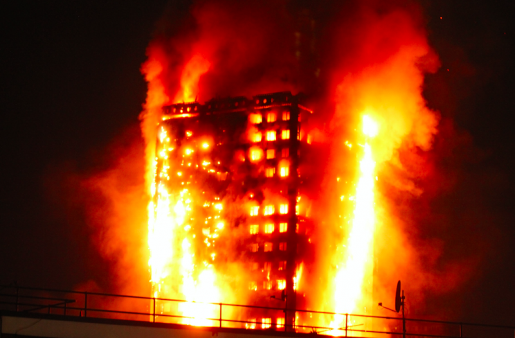 The fire was reported at 1.15am on Wednesday (Picture: Rex)