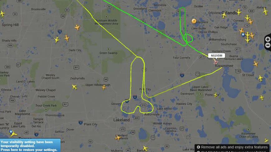 This pilot had some fun with their flight plan. Photo: FlightRadar24