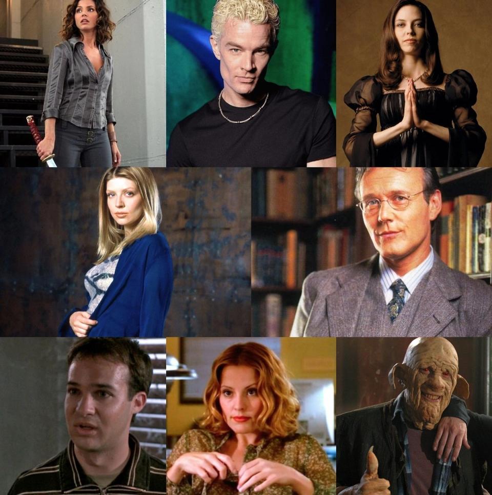 The Buffy the Vampire Slayer cast returning for Slayers: A Buffyverse Story, including Charisma Carpenter (Cordelia), James Marsters (Spike), Juliet Landau (Drusilla), Amber Benson (Tara), Anthony Stewart Head (Giles), Danny Strong (Jonathan), Emma Caulfield Ford (Anya), and James Cleary (Clem the Demon). 