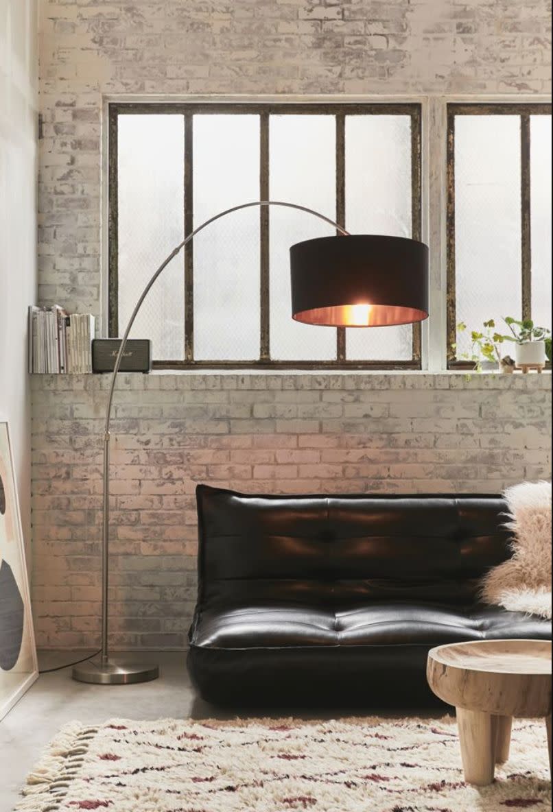 <a href="https://fave.co/2KBcePl" target="_blank" rel="noopener noreferrer">Urban Outfitters</a>, usually known for fashion and accessories, also carries a lot of statement-worthy furniture and decor. You&rsquo;ll find plenty of industrial living room and bedroom furniture, such as this <a href="https://fave.co/33c9XRA" target="_blank" rel="noopener noreferrer">metal wraparound desk</a> and <a href="https://fave.co/2ZqmGiF" target="_blank" rel="noopener noreferrer">floor arc lamp</a>. <a href="https://fave.co/2KBcePl" target="_blank" rel="noopener noreferrer">Browse more industrial decor from Urban Outfitters﻿</a>.