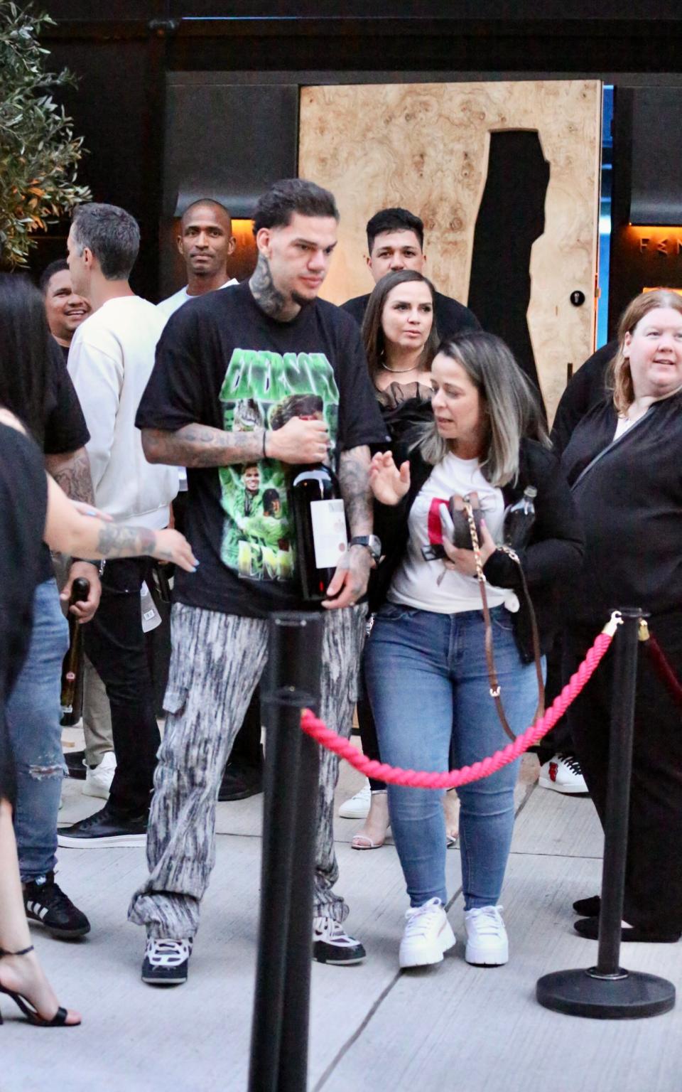 Ederson leaves the party with a £1,280.00 bottle of red wine