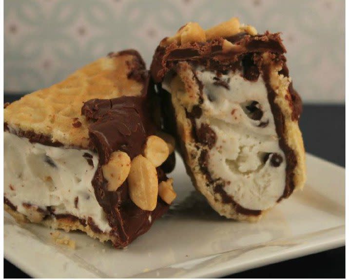 Chocolate Chip with Chocolate Peanut Butter Ice Cream Choco Tacos