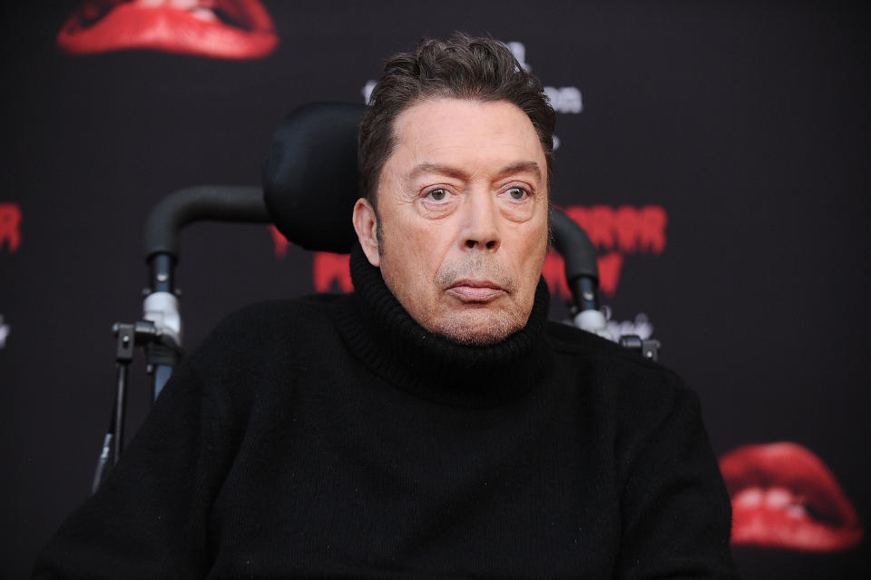 Tim Curry attends the premiere of "The Rocky Horror Picture Show: Let's Do The Time Warp Again" on October 13, 2016. (Photo by Jason LaVeris/FilmMagic)