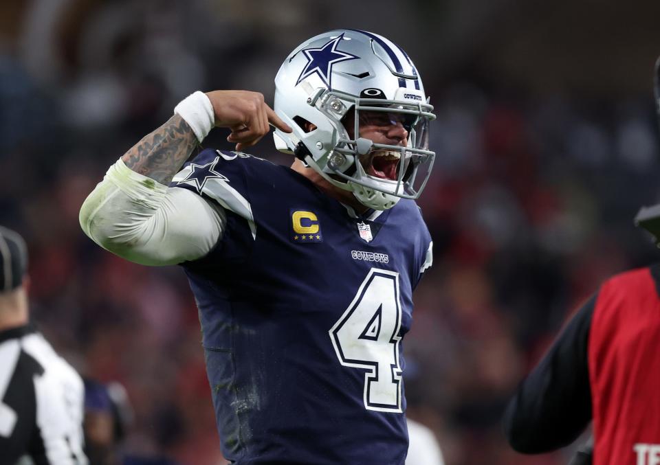Dak Prescott and the Dallas Cowboys are underdogs against the San Francisco 49ers in the NFL Divisional Round.