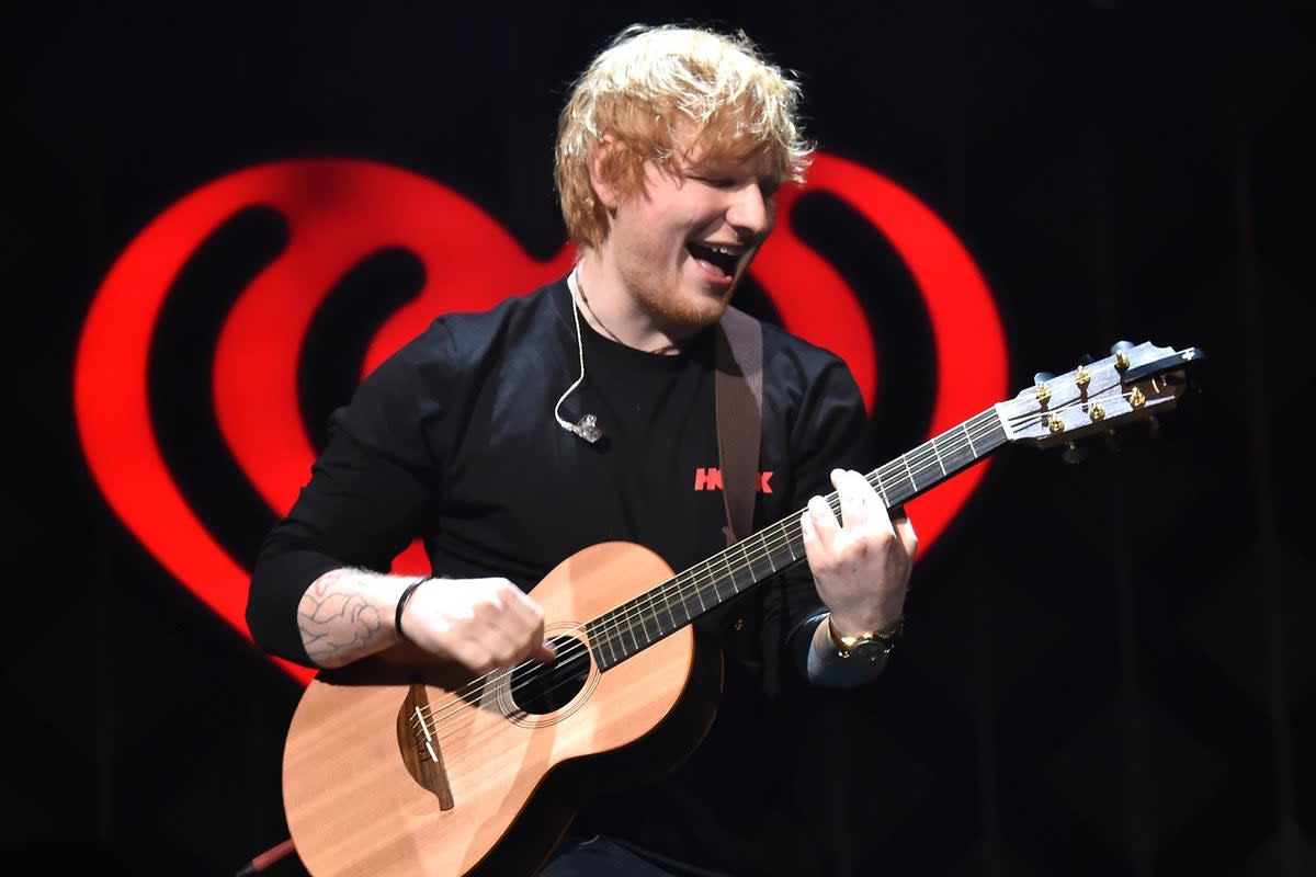 Ed Sheeran performs at the Z100's Jingle Ball 2017 (Getty Images)