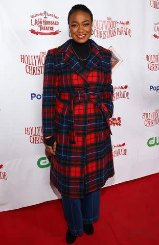 <p>Tommaso Boddi/Getty Images</p> Tatyana Ali attends the Hollywood Christmas Parade in Hollywood, California.