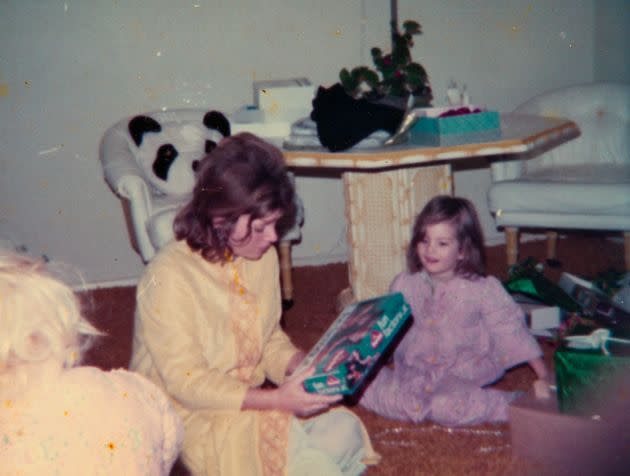 The author and her mother in their California home on Christmas Day in 1974. (Photo: Courtesy of Melissa Hart)