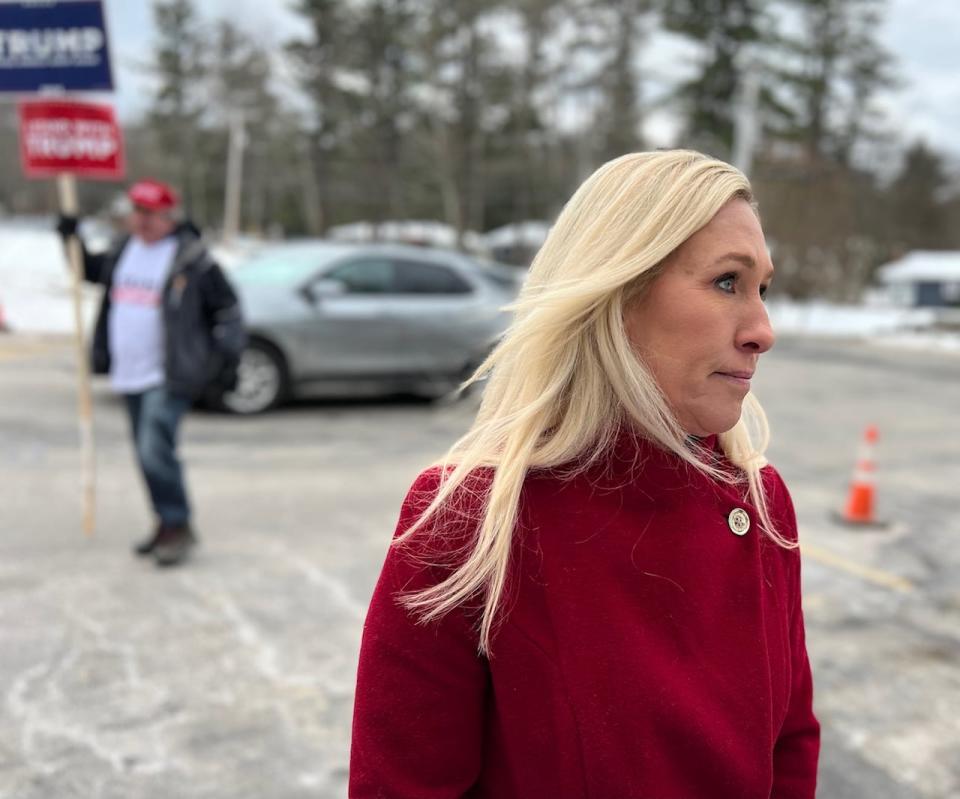 Congresswoman Marjorie Taylor Greene, campaigning for Trump in New Hampshire, laughed when CBC News mentioned that Nikki Haley might stay in the race after losing New Hampshire. "It's over," Greene said, adding that Haley would look like a fool and destroy her remaining political capital by soldiering on.