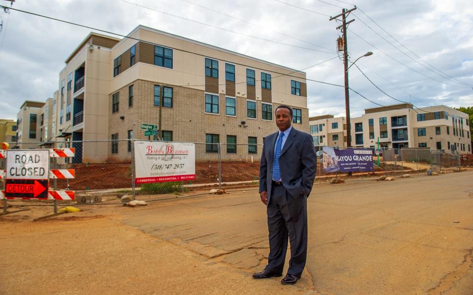 Bobby Collins, Chief Executive Officer of the Housing Authority of the City of Shreveport, stands outside of the Bayou Grande's construction site, which benefits from the federal Choice Neighborhood Initiative.