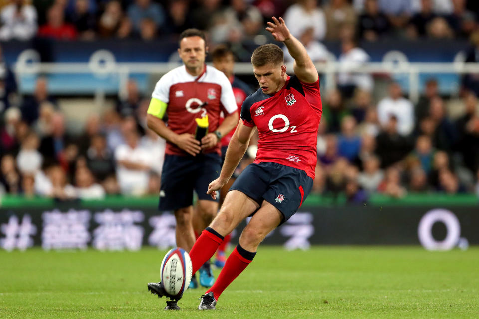 England's Owen Farrell during the International Friendly at St James' Park, Newcastle. (Photo by Richard Sellers/PA Images via Getty Images)