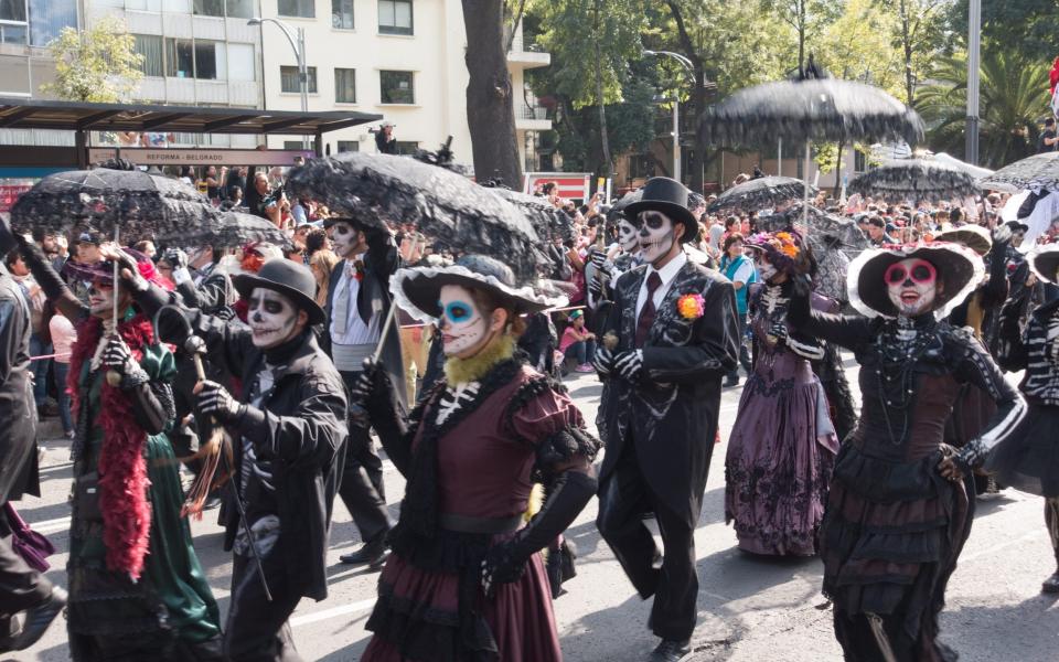 day of the dead parade mexico festivals james bond travel - Getty