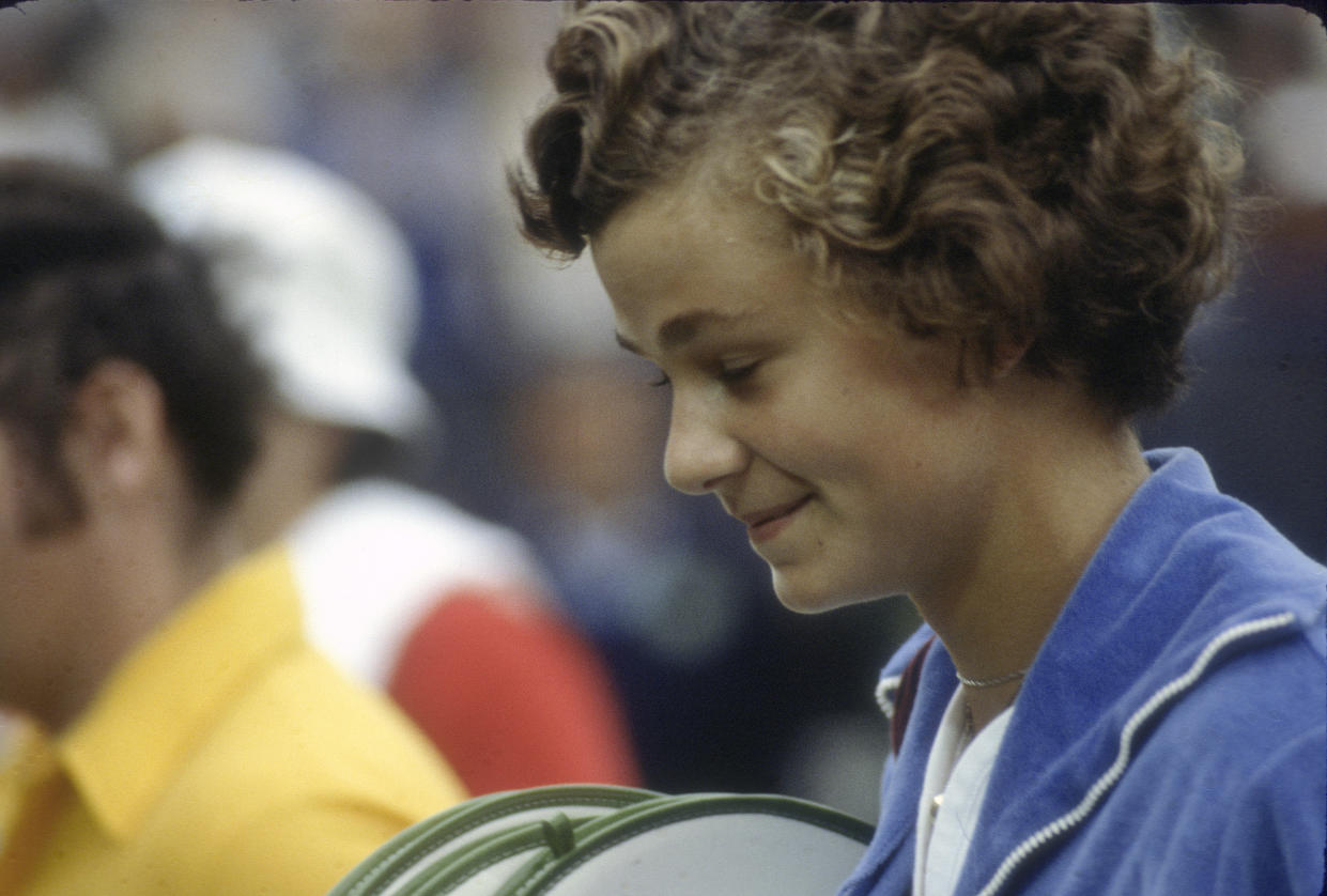 Tennis player Pam Shriver at the 1978 US Open