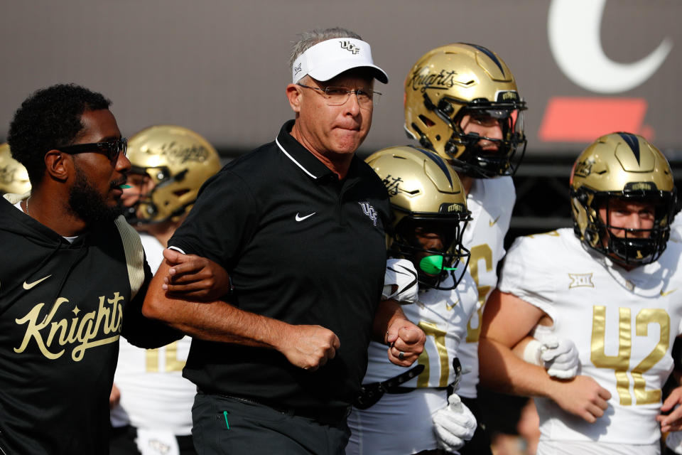 Gus Malzahn and the UCF Knights are staying in Florida for the Gasparilla Bowl. (Ian Johnson/Icon Sportswire via Getty Images)