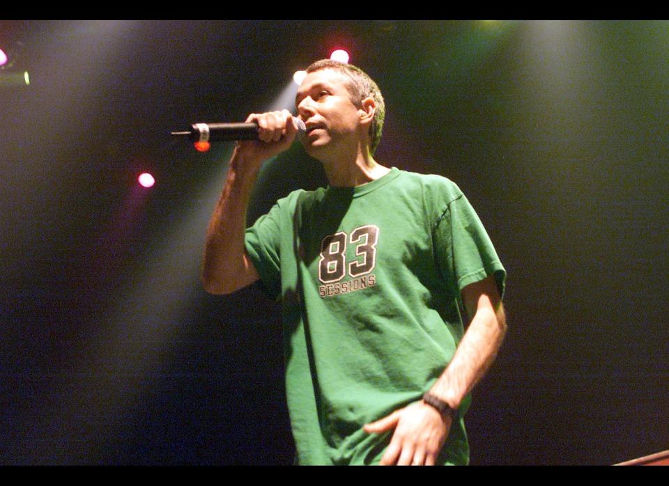 Adam Yauch of the Beastie Boys performs during 'New Yorkers Against Violence' at the Hammerstein Ballroom in New York City.  All profits raised from the show will go to help people affected by the World Trade Center tragedy.  10/29/01  Photo by Scott Gries/Getty Images