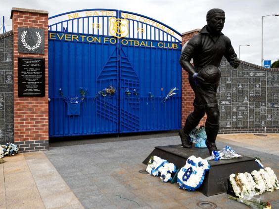 The statue is used as a memorial by Everton supporters (Getty)